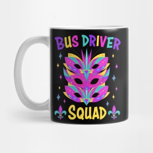 Bus Driver Squad Mardi Gras Carnival Costume Tee - Perfect for Parade Kings and Beads Queens Mug